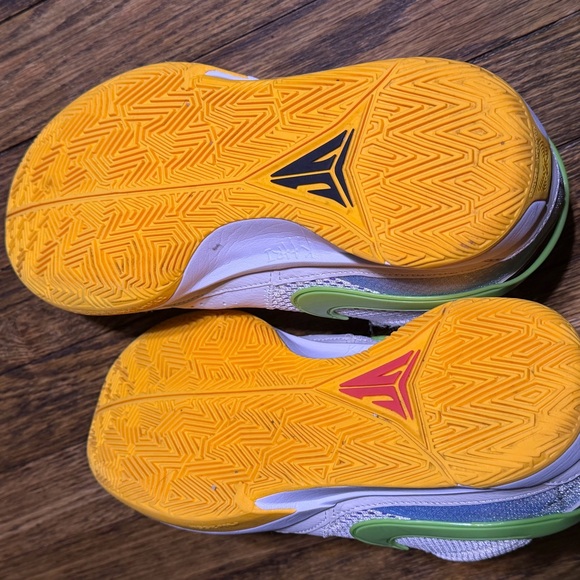 Nike Kids Sneakers White and Yellow with Blue Accents - Picture 7 of 8